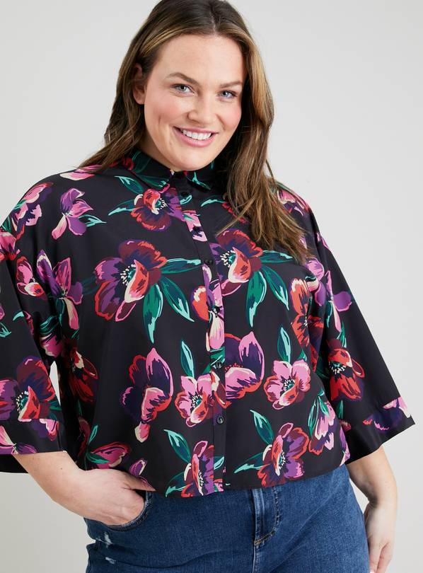 Buy Bold Floral Print Boxy Shirt 16 Shirts Argos